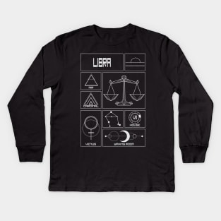 Libra Profile - Astrology Signs Kids Long Sleeve T-Shirt